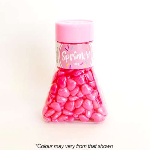 Sprink'd Sprinkles - Hearts Bright Pink - Click Image to Close
